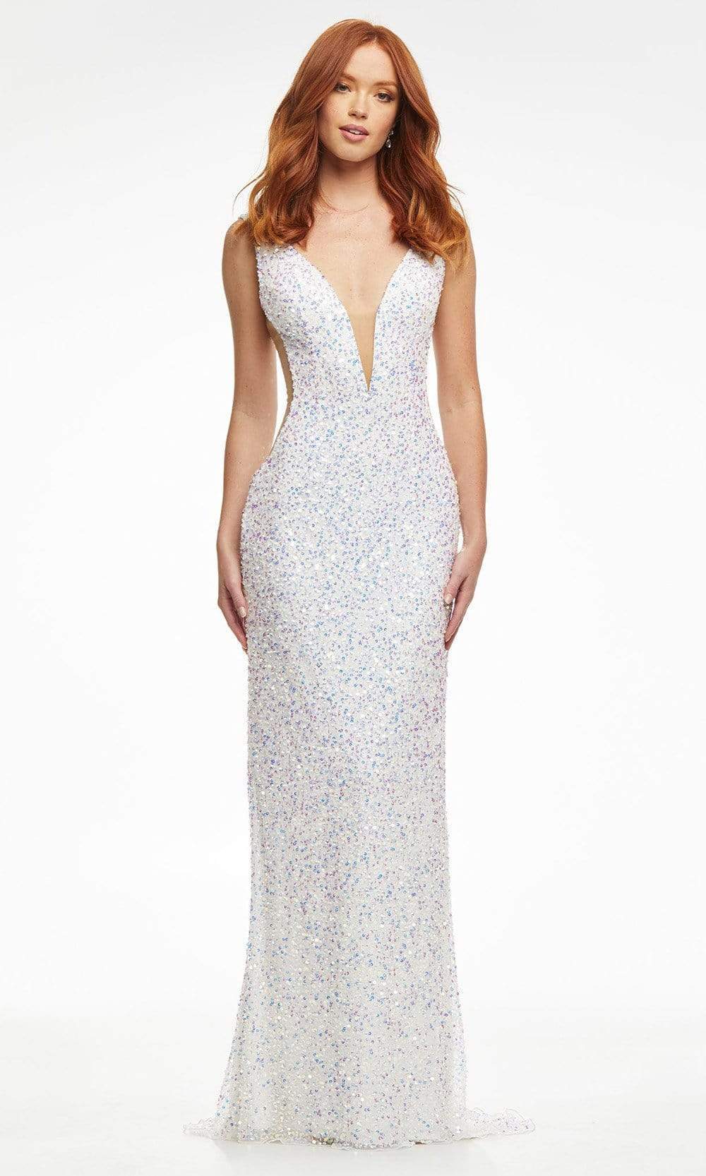 Image of Ashley Lauren - 11081 Fitted Sequin Evening Dress