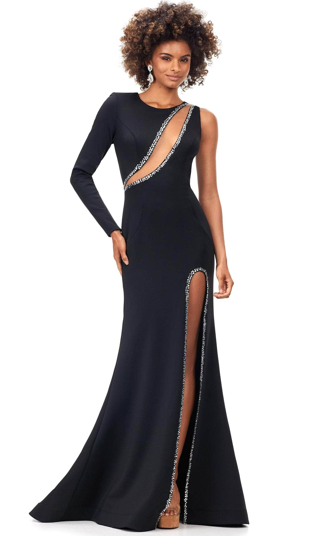 Image of Ashley Lauren 11272 - Cutout One-Shoulder Prom Dress