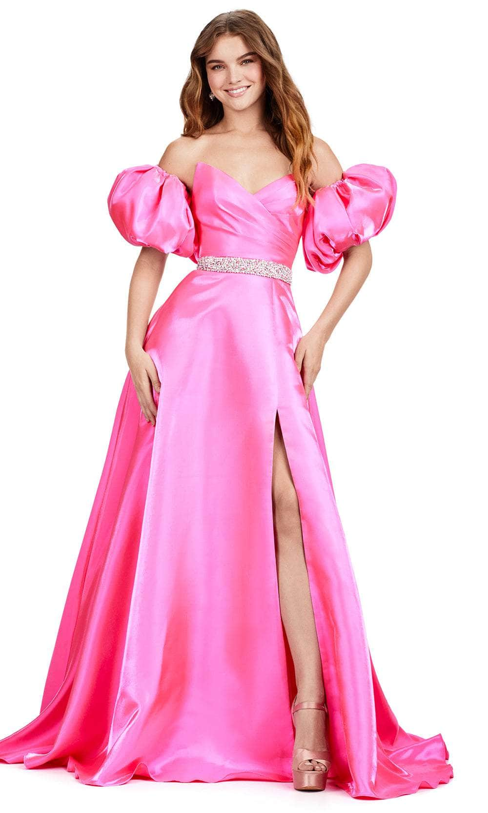 Image of Ashley Lauren 11474 - Strapless Satin Prom Dress