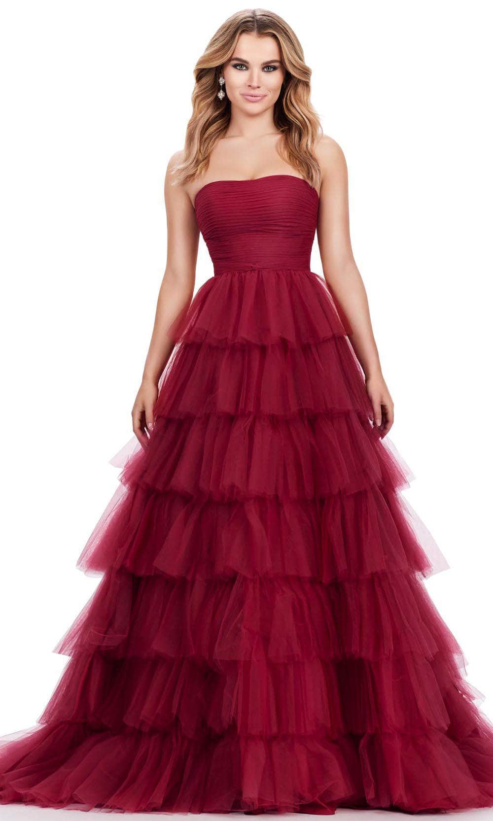 Image of Ashley Lauren 11621 - Tulle Tiered Prom Dress