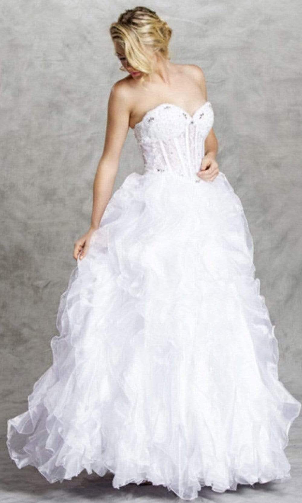 Image of Aspeed Bridal - LH032 Corset Bod Ruffled Wedding Gown