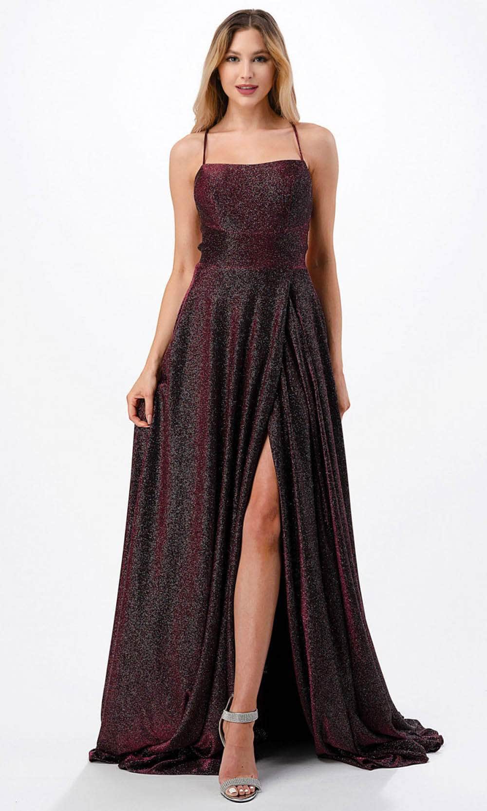 Image of Aspeed Design D533 - Sleeveless Glitter Evening Gown