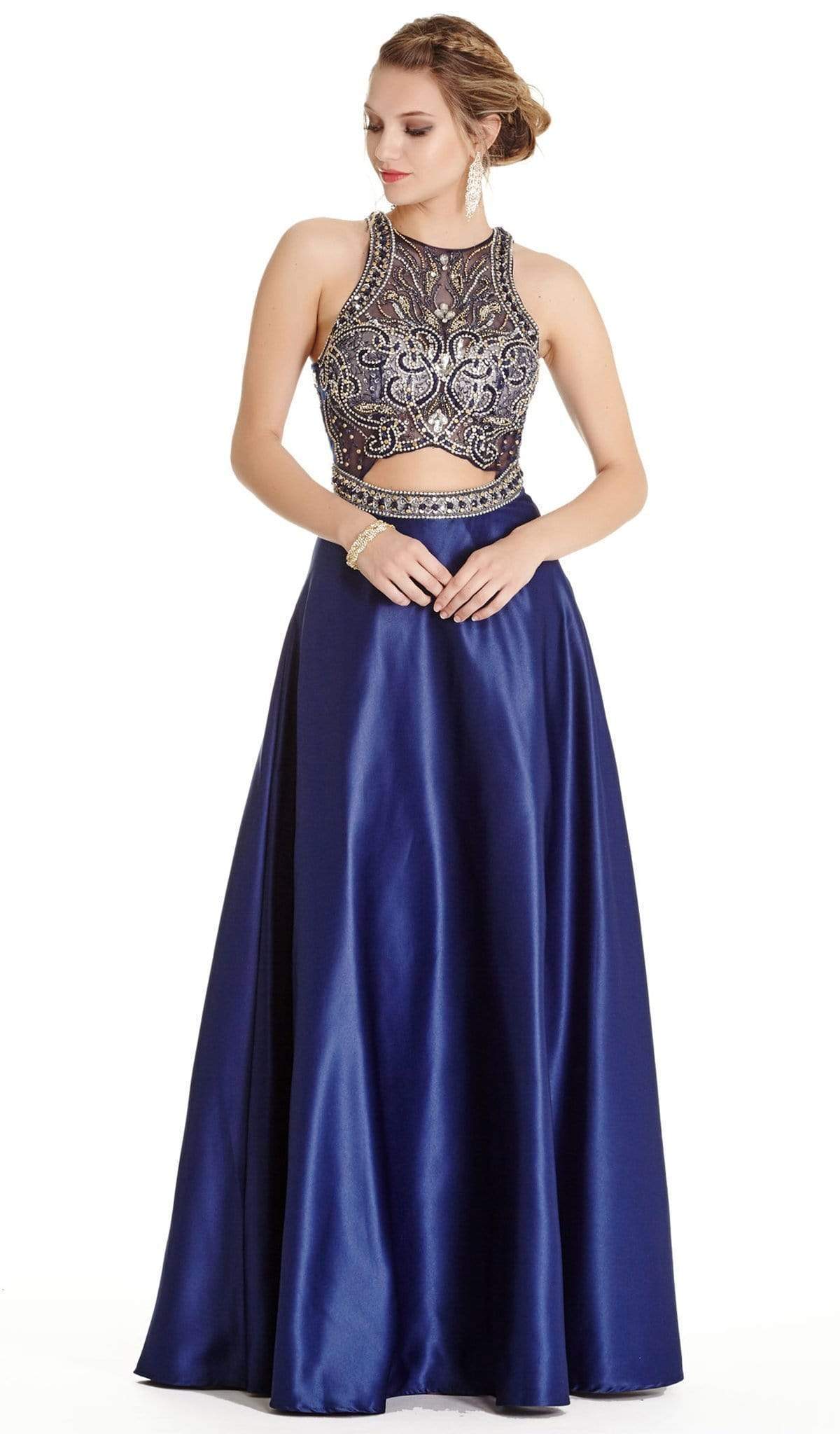 Image of Aspeed Design - Embellished Halter Evening Ballgown