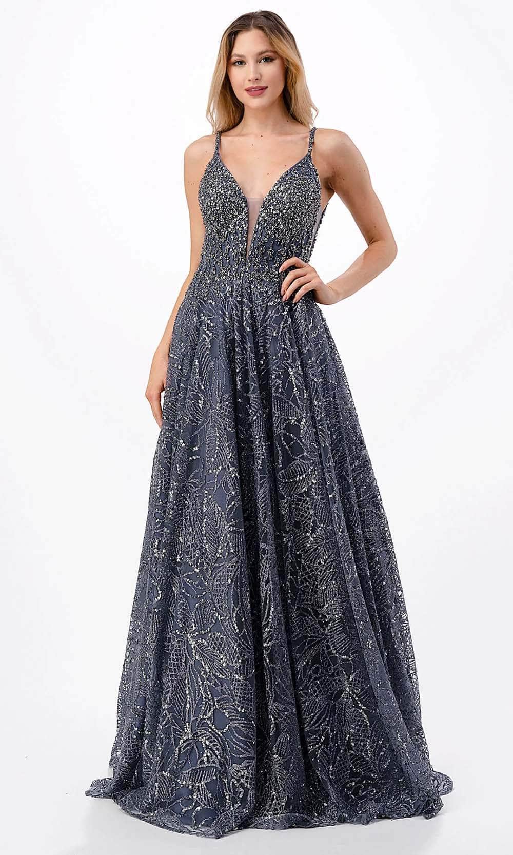 Image of Aspeed Design L2672 - Glitter A-Line Prom Dress