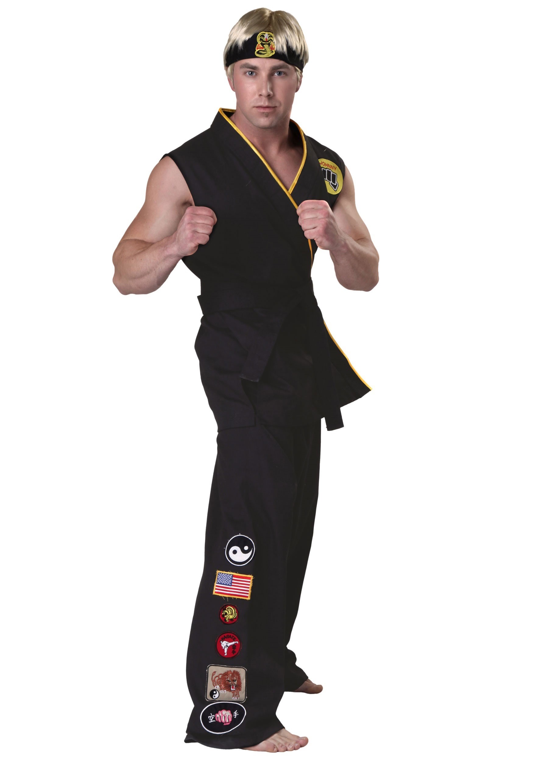 Image of Authentic Men's Karate Kid Cobra Kai Costume | 80s Movie Costumes ID KAR2231AD-XL