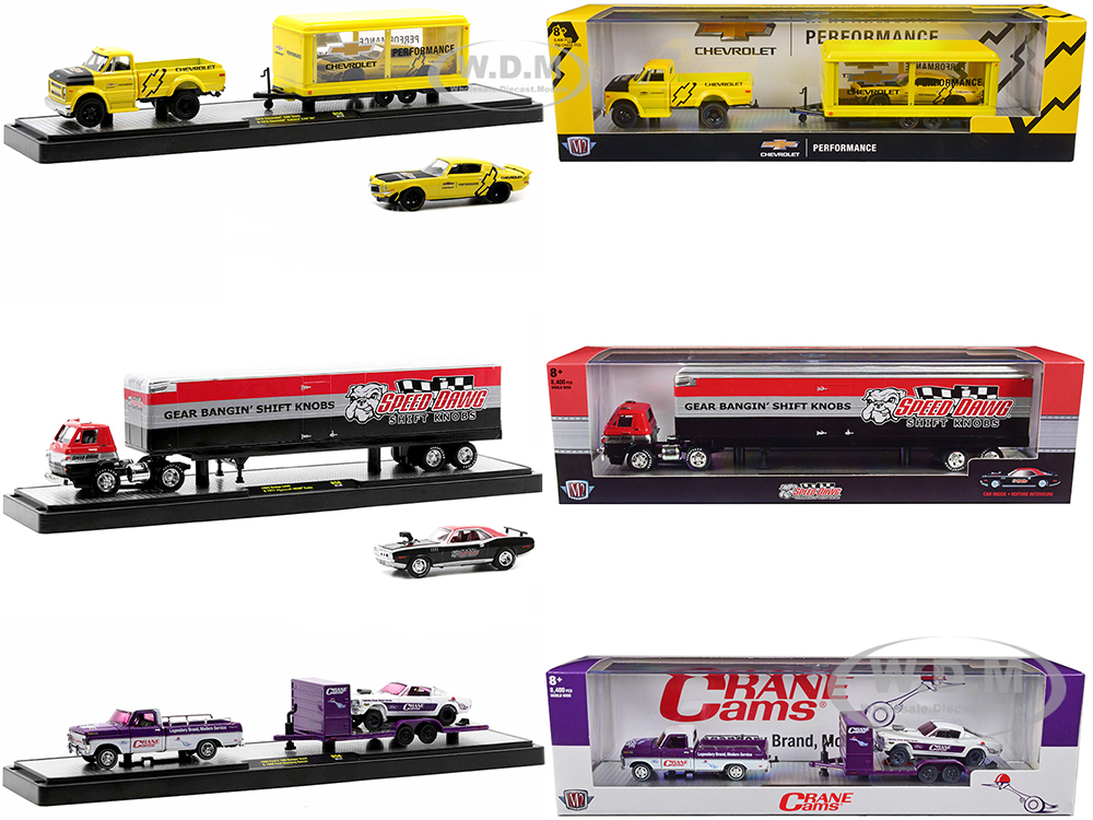 Image of Auto Haulers Set of 3 Trucks Release 58 Limited Edition to 8400 pieces Worldwide 1/64 Diecast Model Cars by M2 Machines
