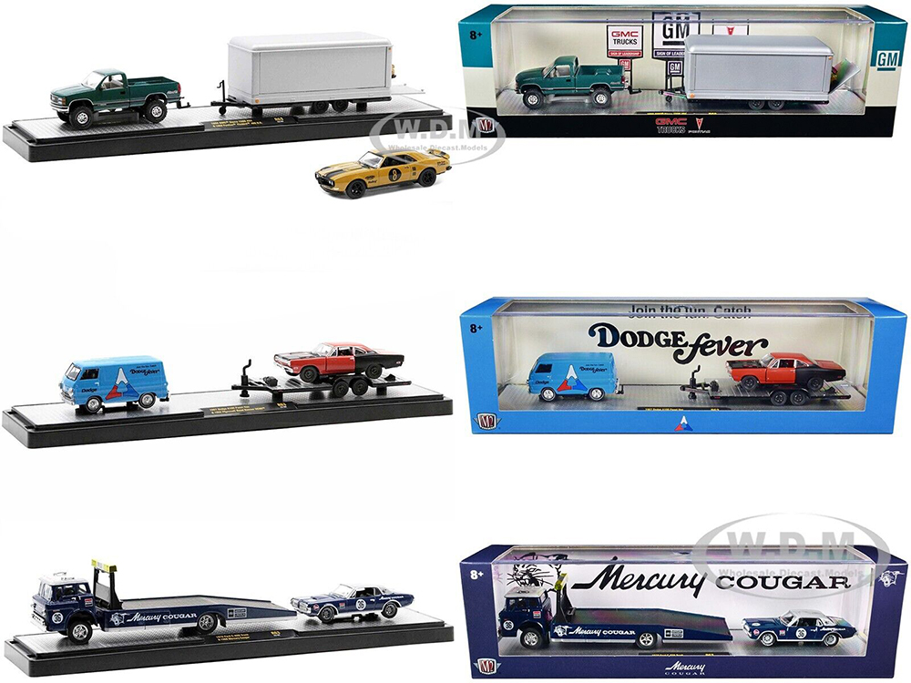 Image of Auto Haulers Set of 3 Trucks Release 63 Limited Edition to 8400 pieces Worldwide 1/64 Diecast Models by M2 Machines