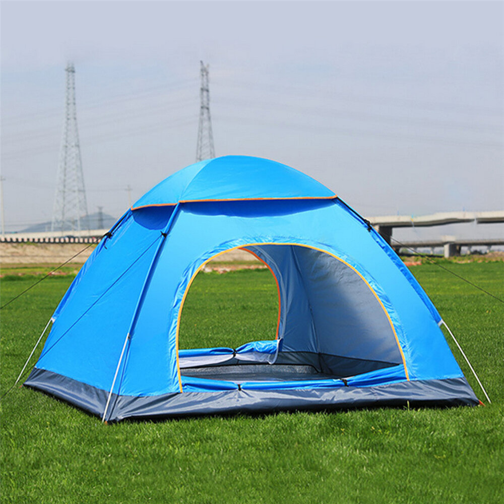 Image of Automatic Camping Tent Beach Tent 2 Persons Tent Instant Pop Up Open Anti UV Awning Tents Outdoor Sunshelter