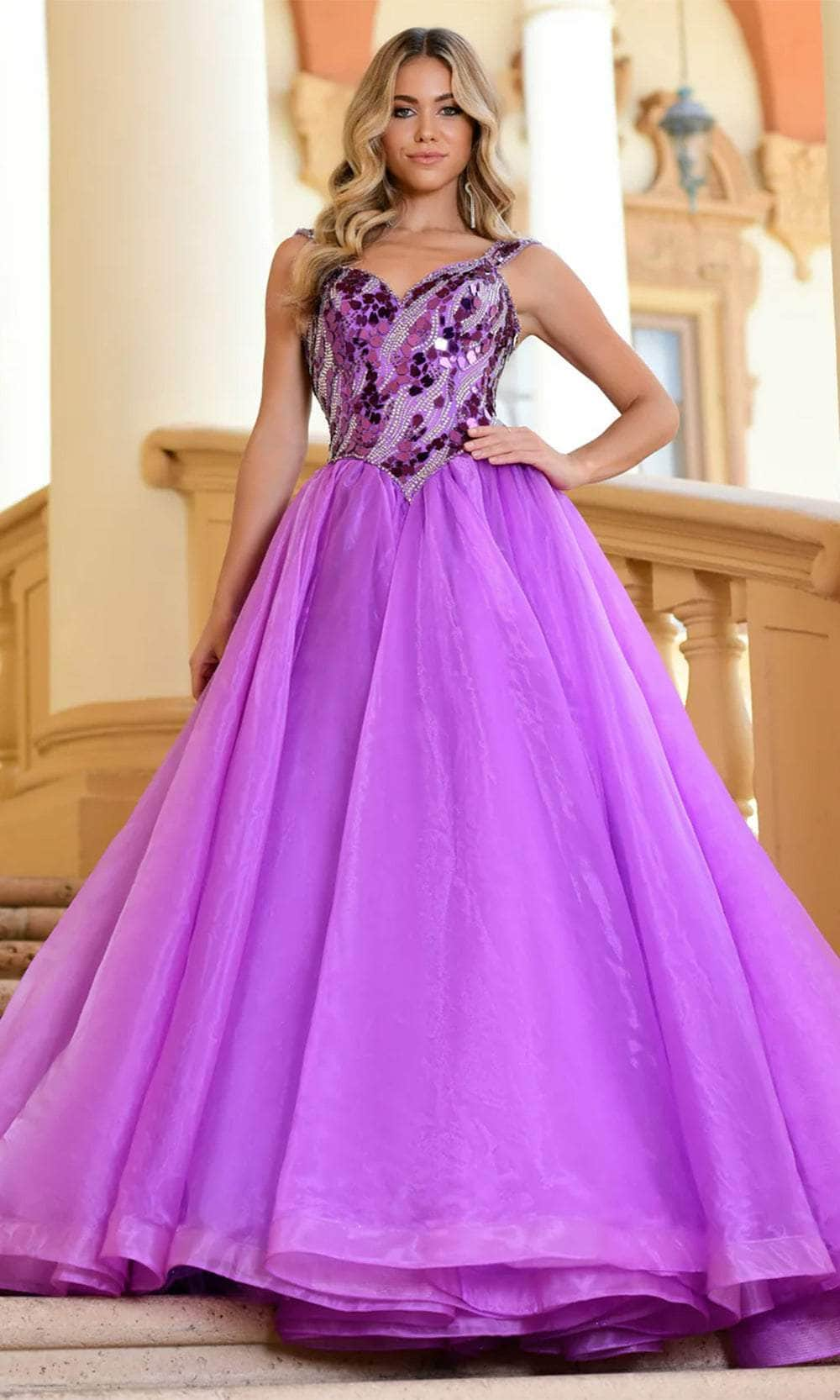 Image of Ava Presley 28579 - Sweetheart Cut-Glass Prom Gown