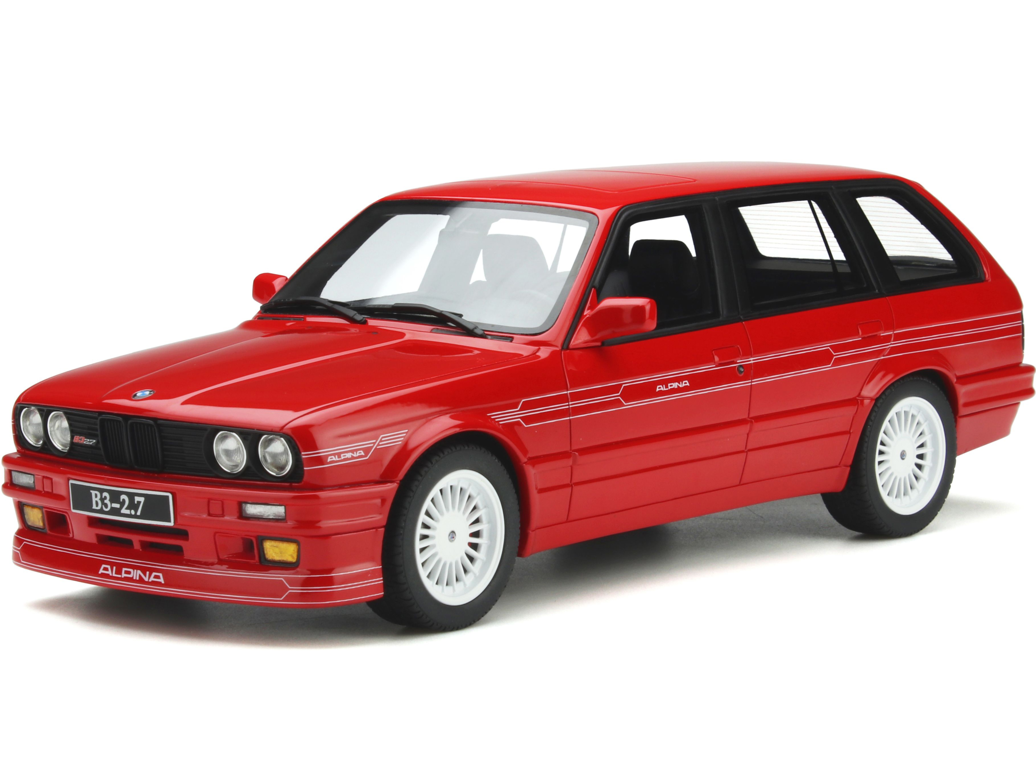 Image of BMW Alpina B3 (E30) Touring 27 Brilliant Red Limited Edition to 3000 pieces Worldwide 1/18 Model Car by Otto Mobile