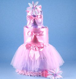 Image of Baby Girl Tutu Tasty Diaper Cake