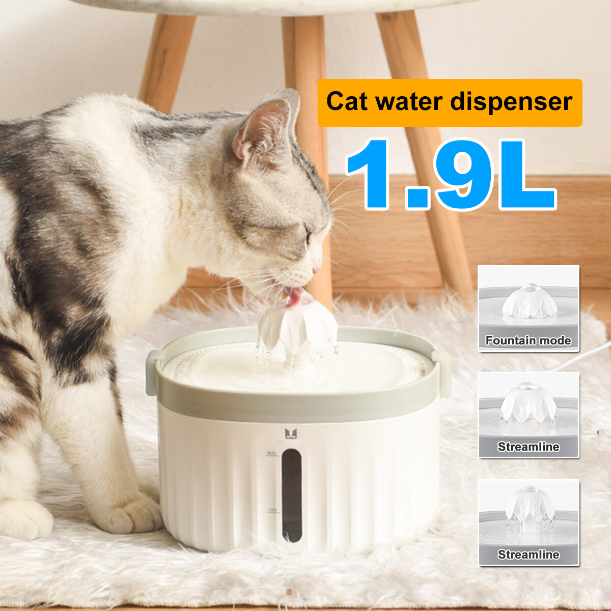 Image of Bakeey Automatic Water Dispenser Silent Water Feeding Automatic Circulation Pet Waterer