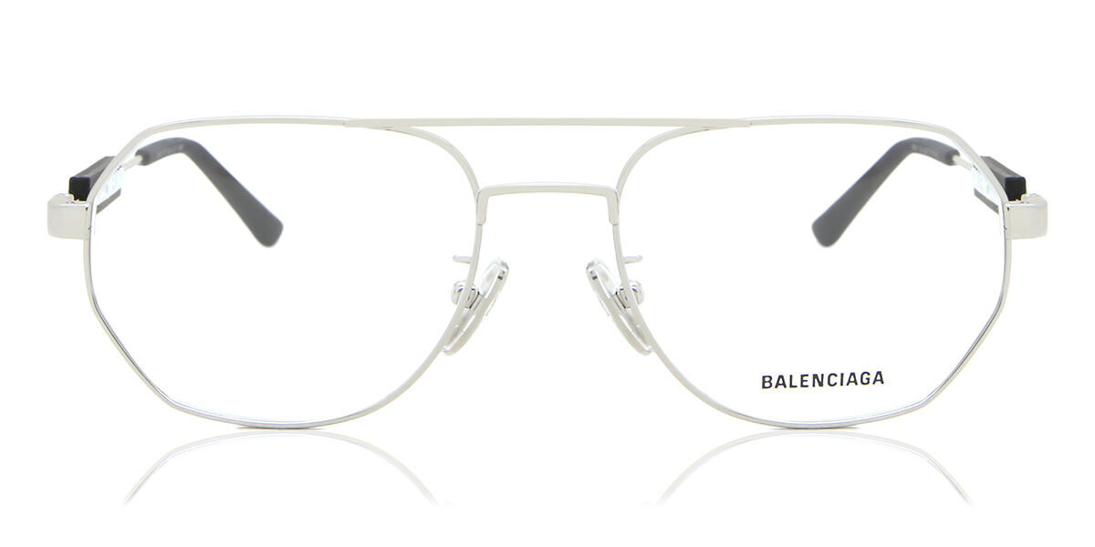 Image of Balenciaga BB0117O 002 Óculos de Grau Prata Masculino BRLPT