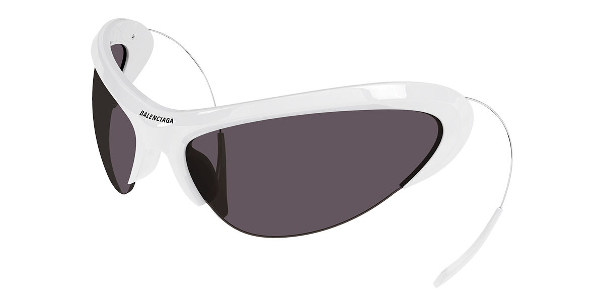 Image of Balenciaga BB0232S 003 91 Lunettes De Soleil Homme Blanches FR