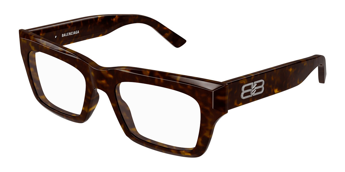 Image of Balenciaga BB0240O Asian Fit 002 Óculos de Grau Tortoiseshell Masculino PRT
