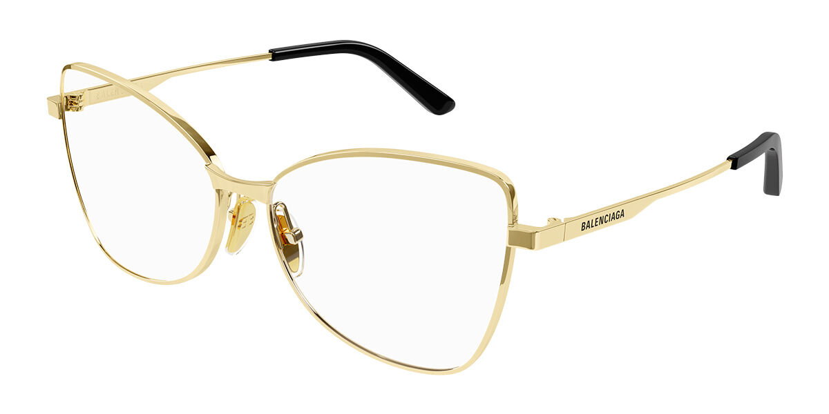 Image of Balenciaga BB0282O Asian Fit 002 Óculos de Grau Dourados Feminino PRT