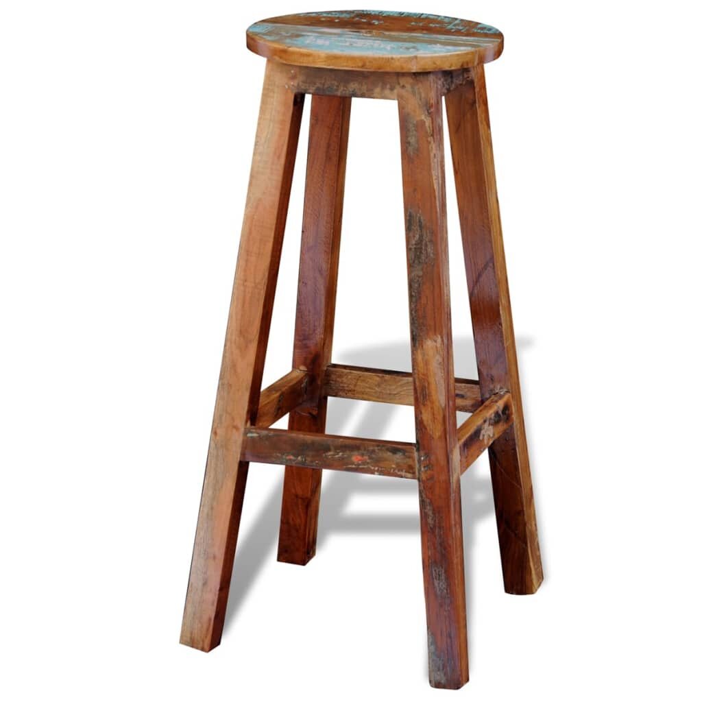 Image of Bar Stool Solid Reclaimed Wood