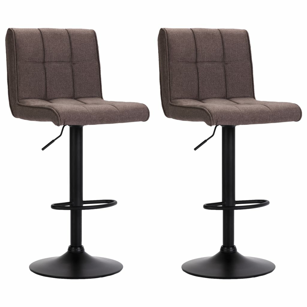 Image of Bar Stools 2 pcs Taupe Fabric