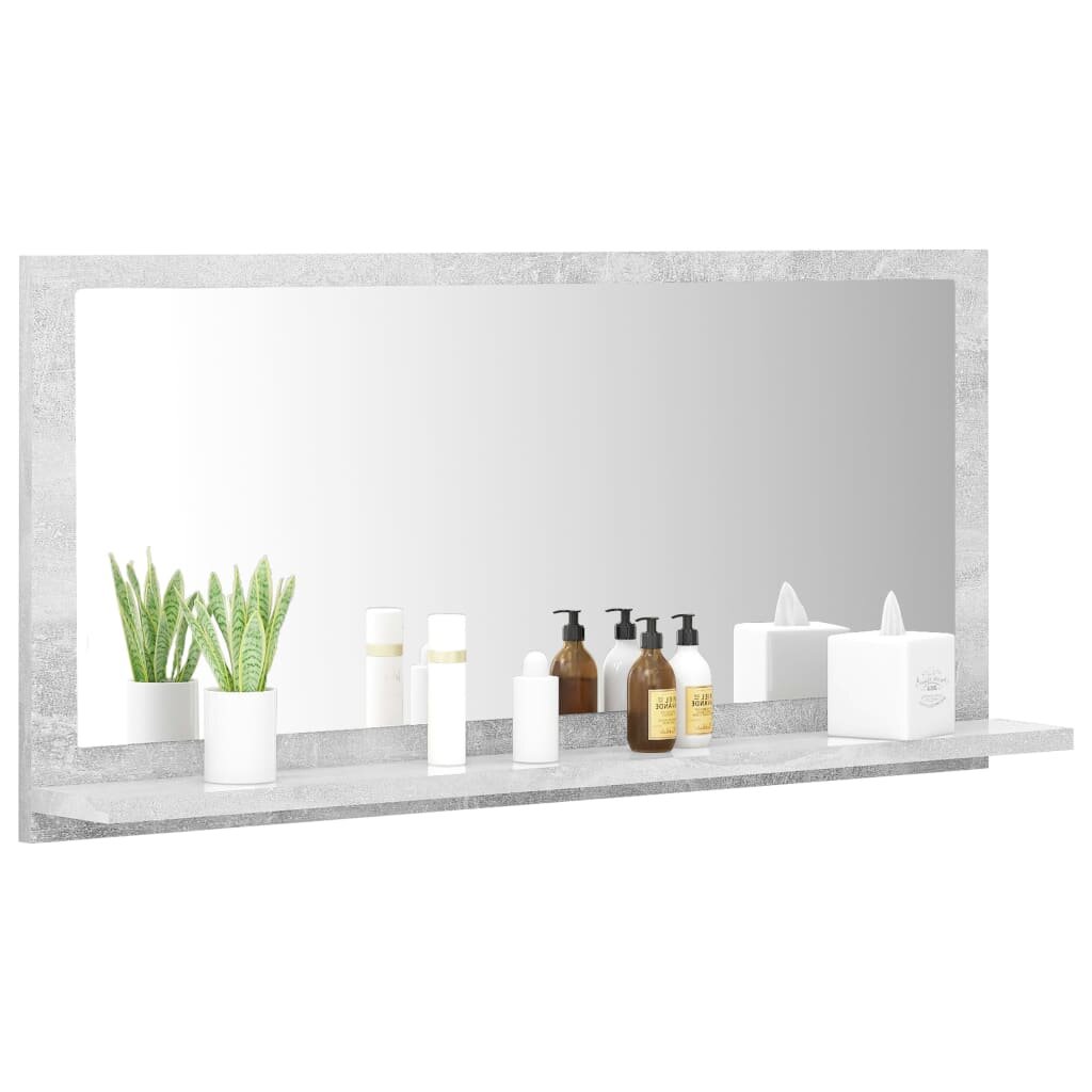 Image of Bathroom Mirror Concrete Gray 315"x41"x146" Chipboard