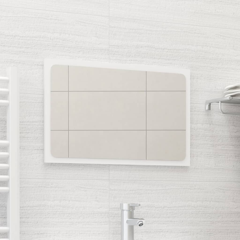 Image of Bathroom Mirror White 236"x06"x146" Chipboard