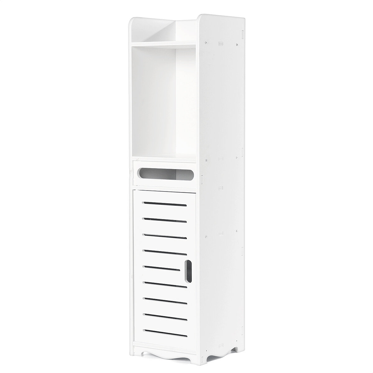 Image of Bathroom Toilet Storage Cabinet Organizer Shelf Standing Rack Cupboard Holder