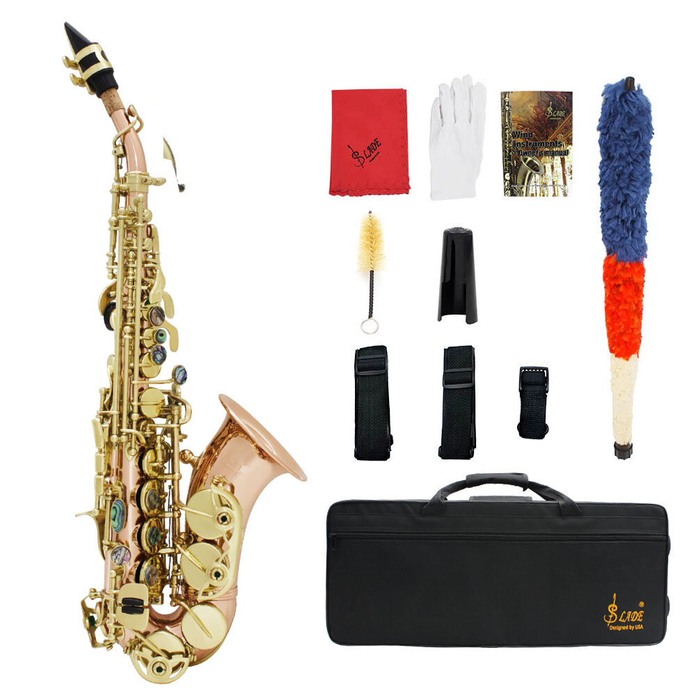 Image of Bb key to High F key and G Key Phosphor Bronze Copper Curved Soprano Saxophone
