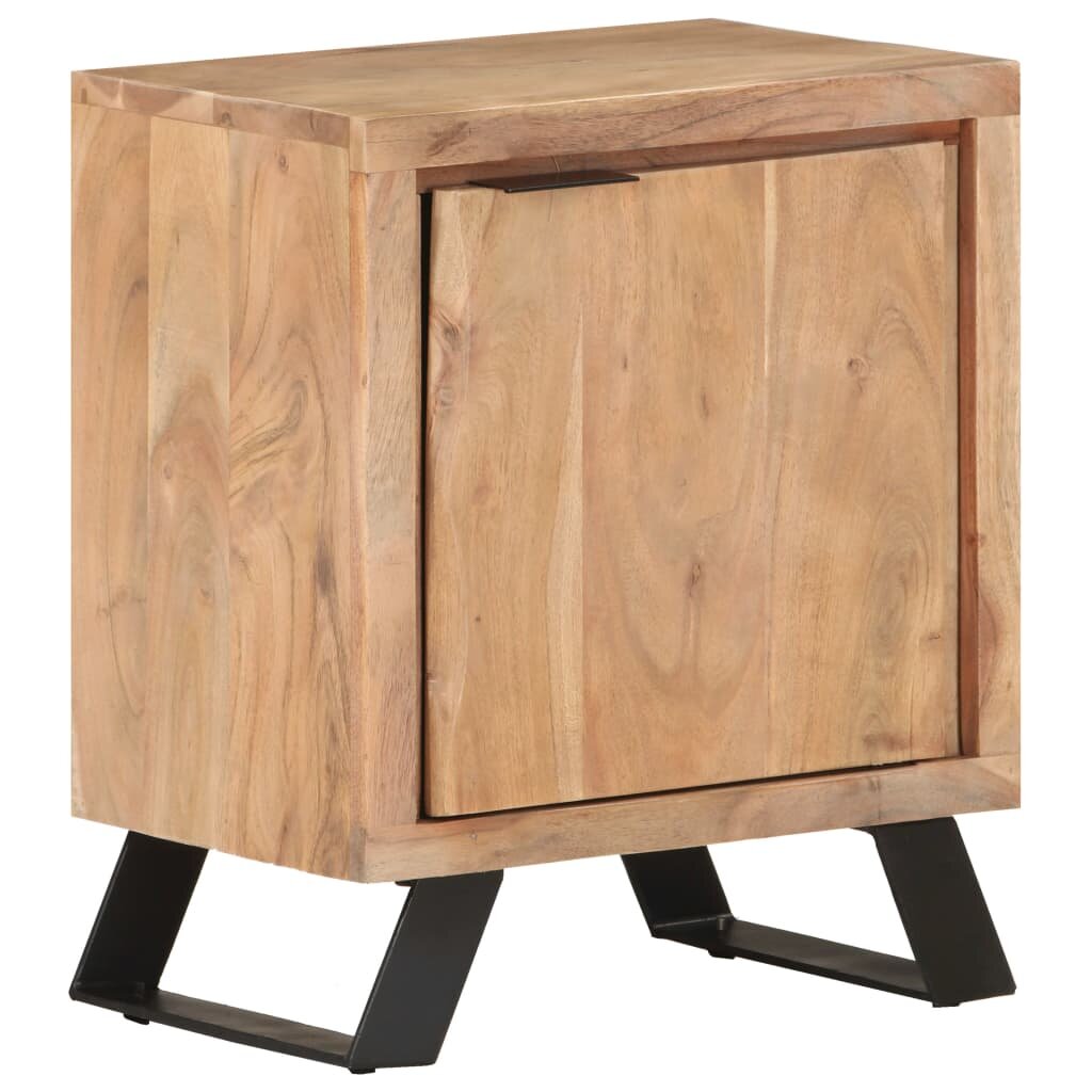 Image of Bedside Cabinet 157"x118"x197" Solid Acacia Wood with Live Edges