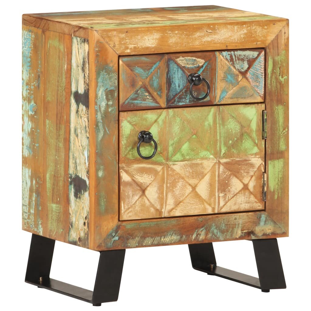 Image of Bedside Cabinet 157"x118"x197" Solid Reclaimed Wood