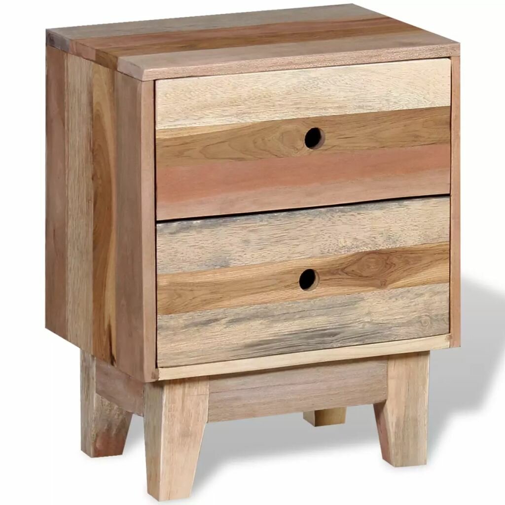 Image of Bedside Cabinet Solid Reclaimed Wood