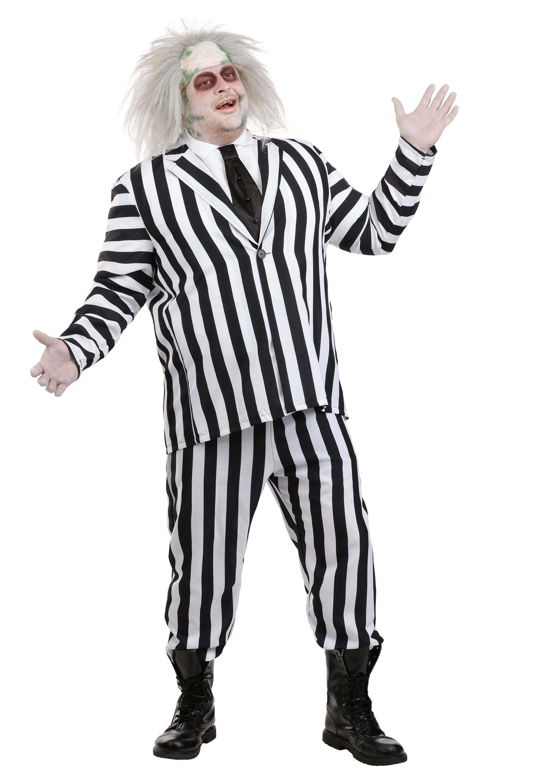 Image of Beetlejuice Plus Size Costume for Adults ID FUN1454PL-2X