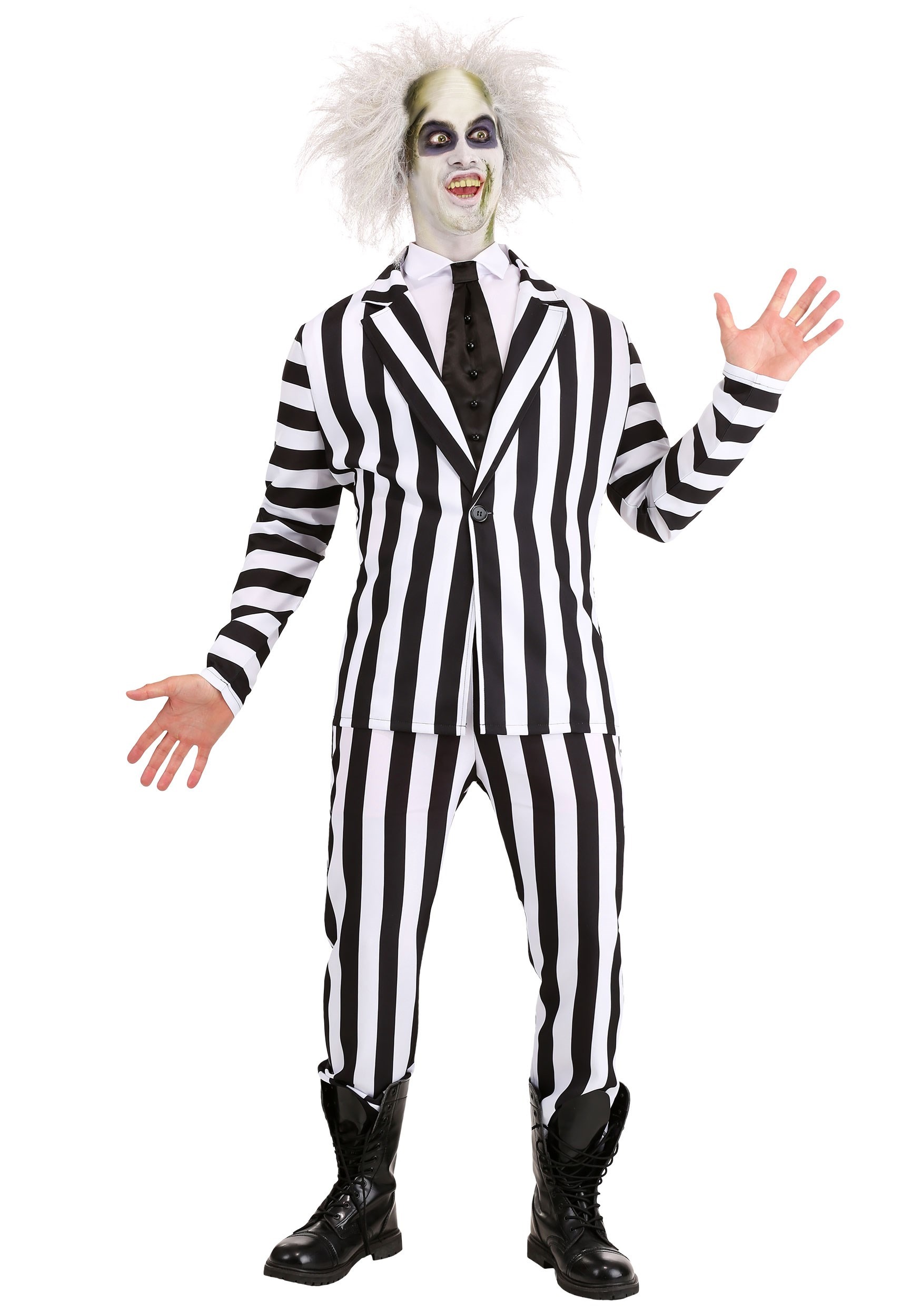 Image of Beetlejuice Plus Size Costume for Adults ID FUN1454PL-3X
