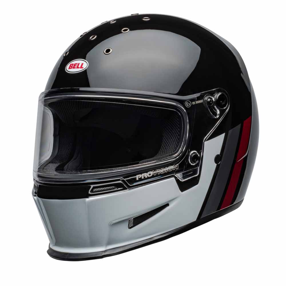 Image of Bell Eliminator Black White Full Face Helmet Taille M