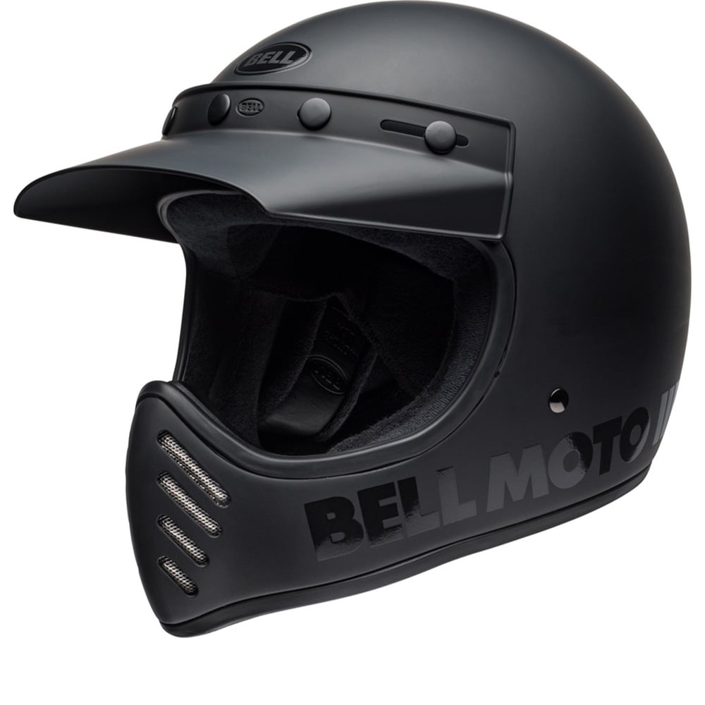 Image of Bell Moto-3 Classic Solid Blackout Full Face Helmet Talla XS