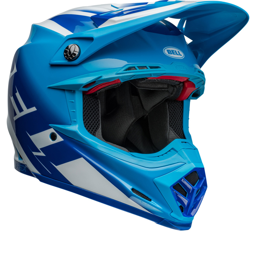 Image of Bell Moto-9S Flex Rail Blau Crosshelm Größe S