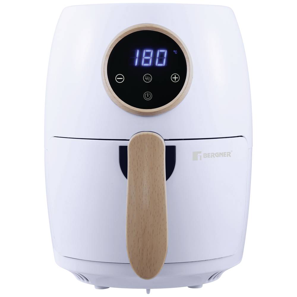 Image of Bergner Airfryer 1000 W Non-stick coating with display Cool touch housing Overheat protection Timer fuction White