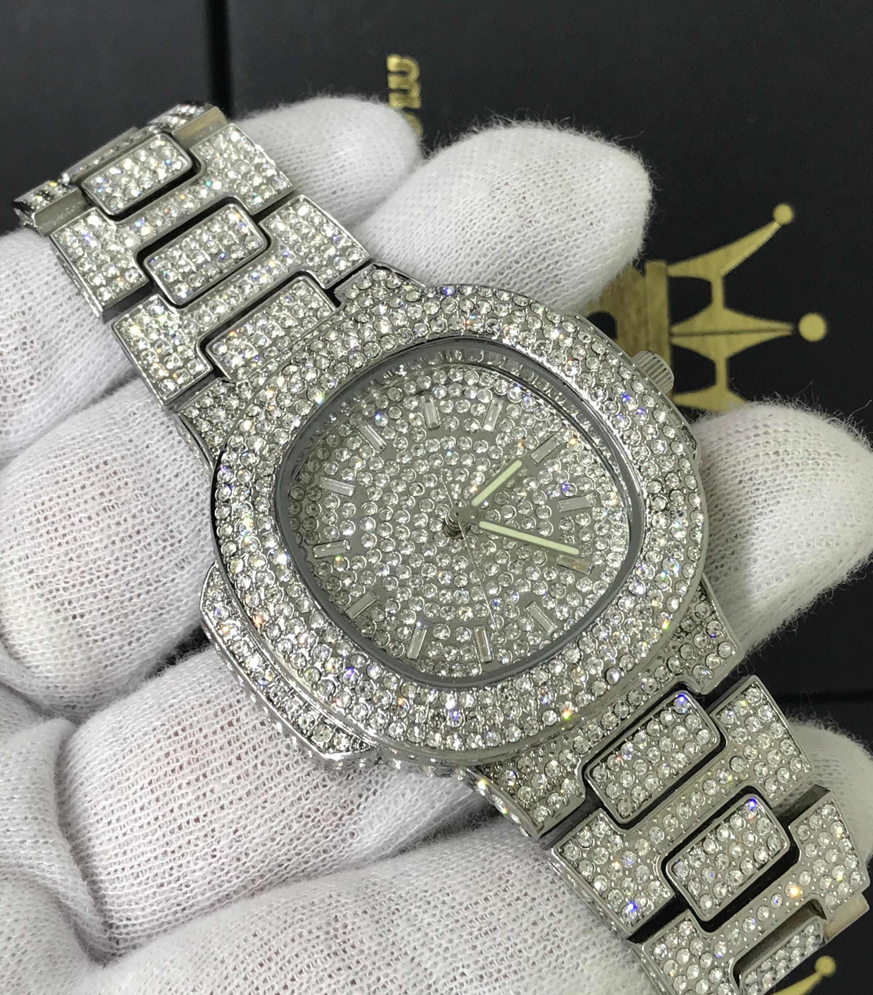 Image of Big Face 44MM Bling Bling Blizzard Watch ID 14965637873706