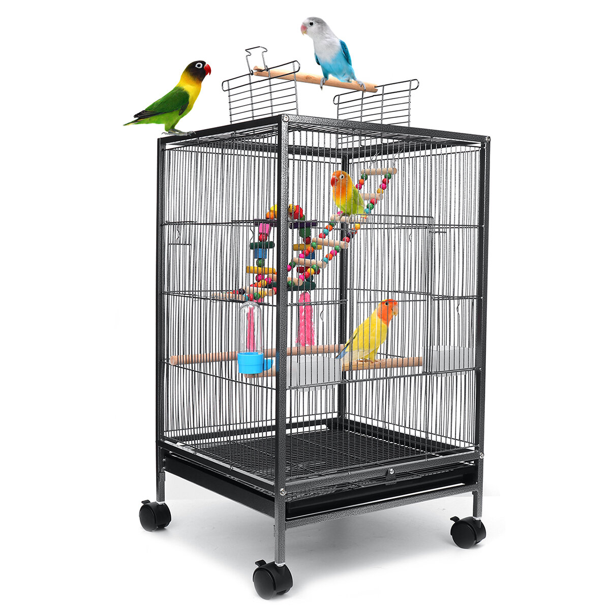 Image of Bird Cage 456x456x86cm for Cockatiels African Grey Quaker Sun Parakeets Green Cheek Conures Pigeons Parrot