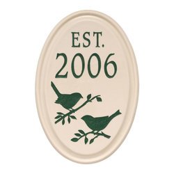 Image of Bird Established Ceramic Personalized Plaque