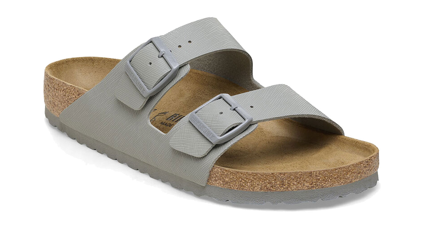 Image of Birkenstock Arizona BF Saffiano Stone Coin Regular Fit FR