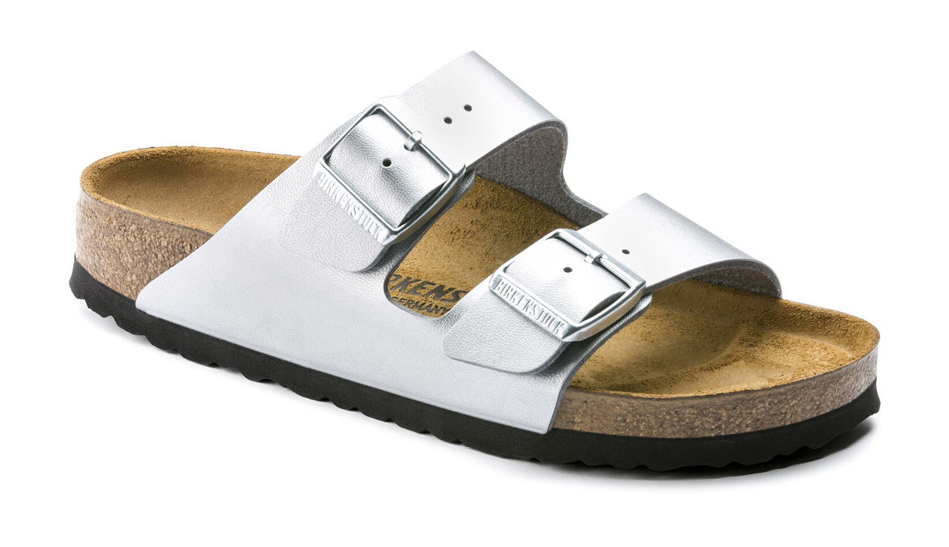 Image of Birkenstock Arizona BF Silver Narrow Fit CZ