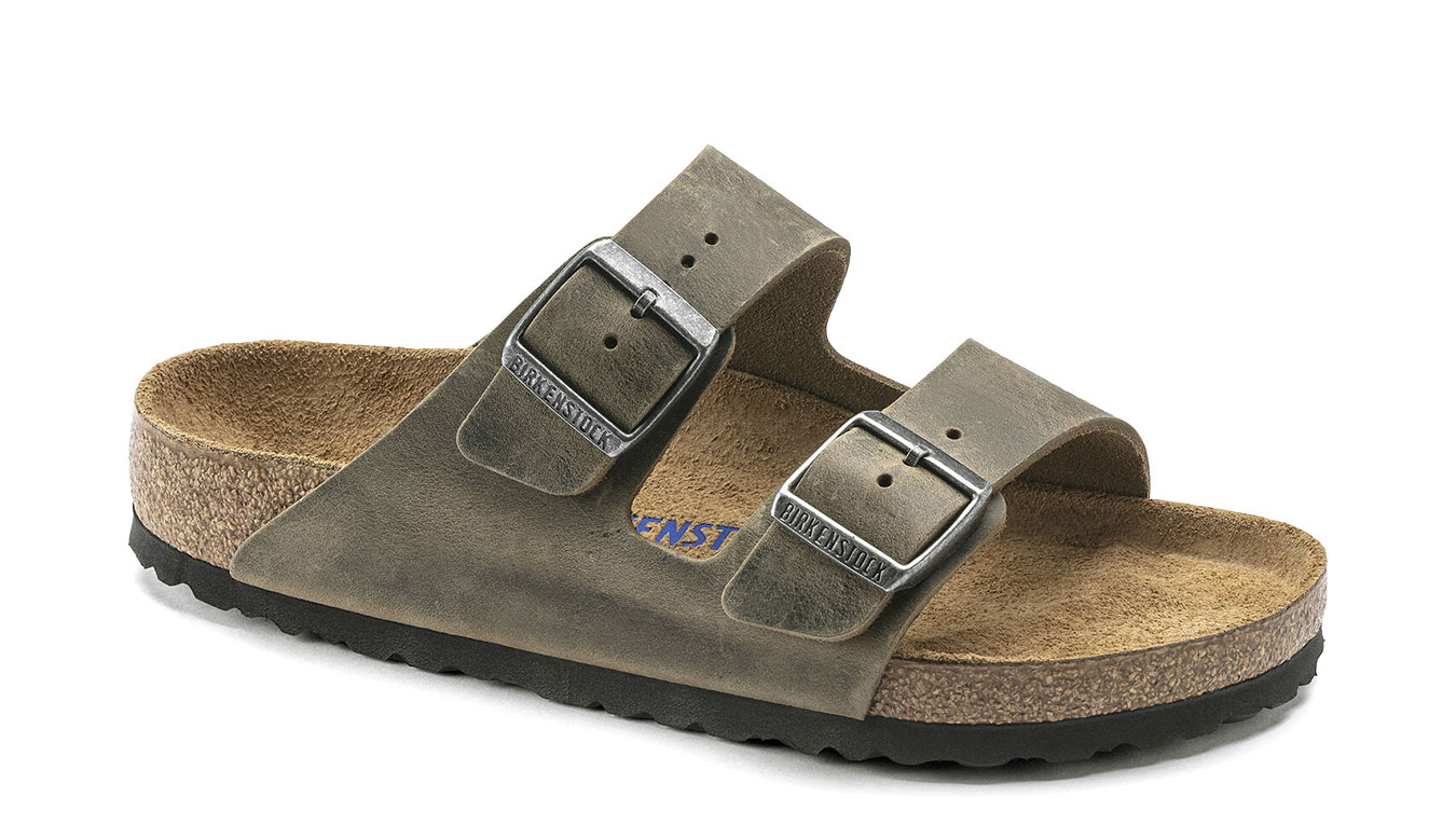 Image of Birkenstock Arizona FL WB Faded Khaki Narrow Fit HU