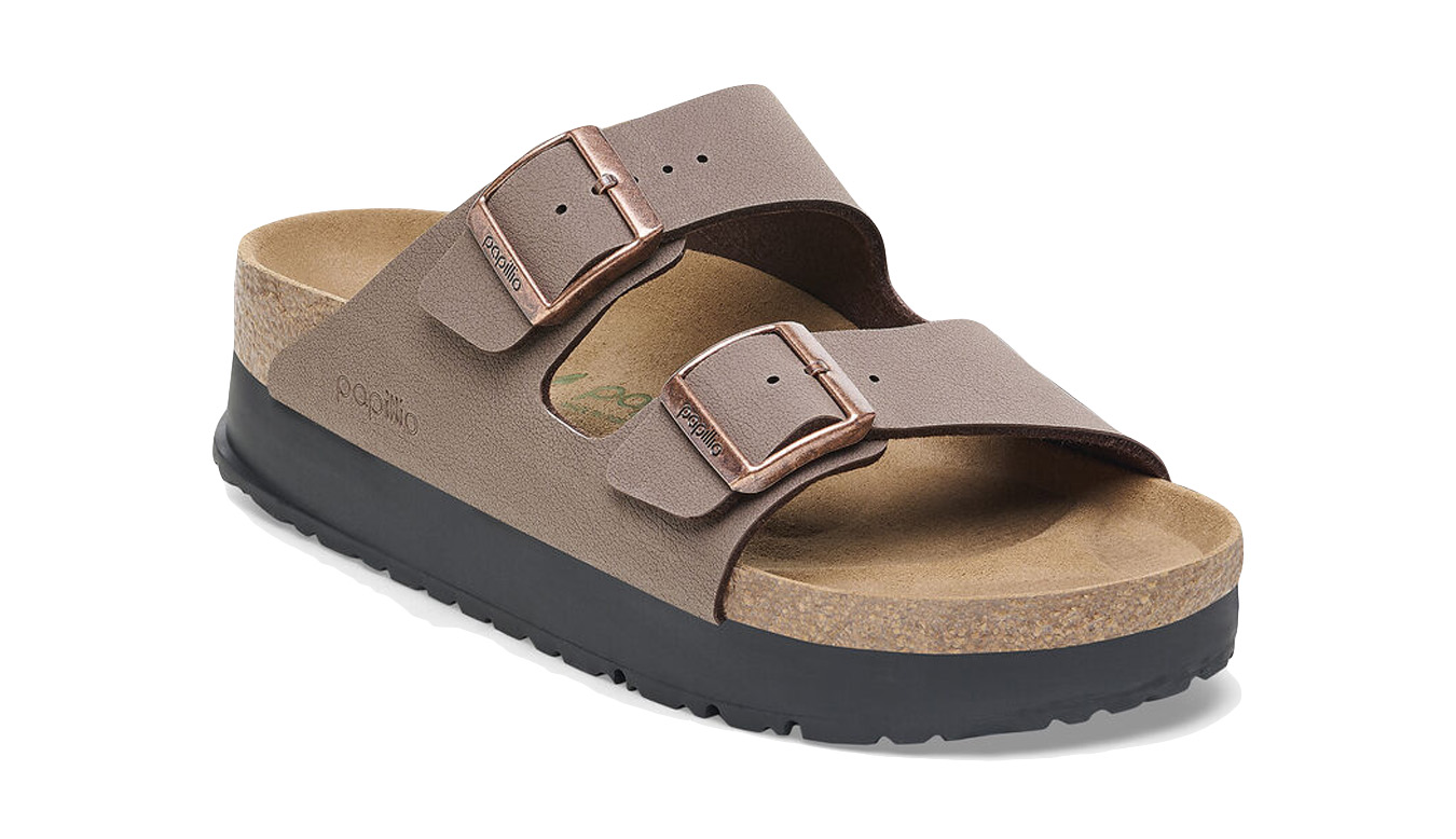 Image of Birkenstock Arizona Flex Platform Birko-Flor Narrow Fit ESP