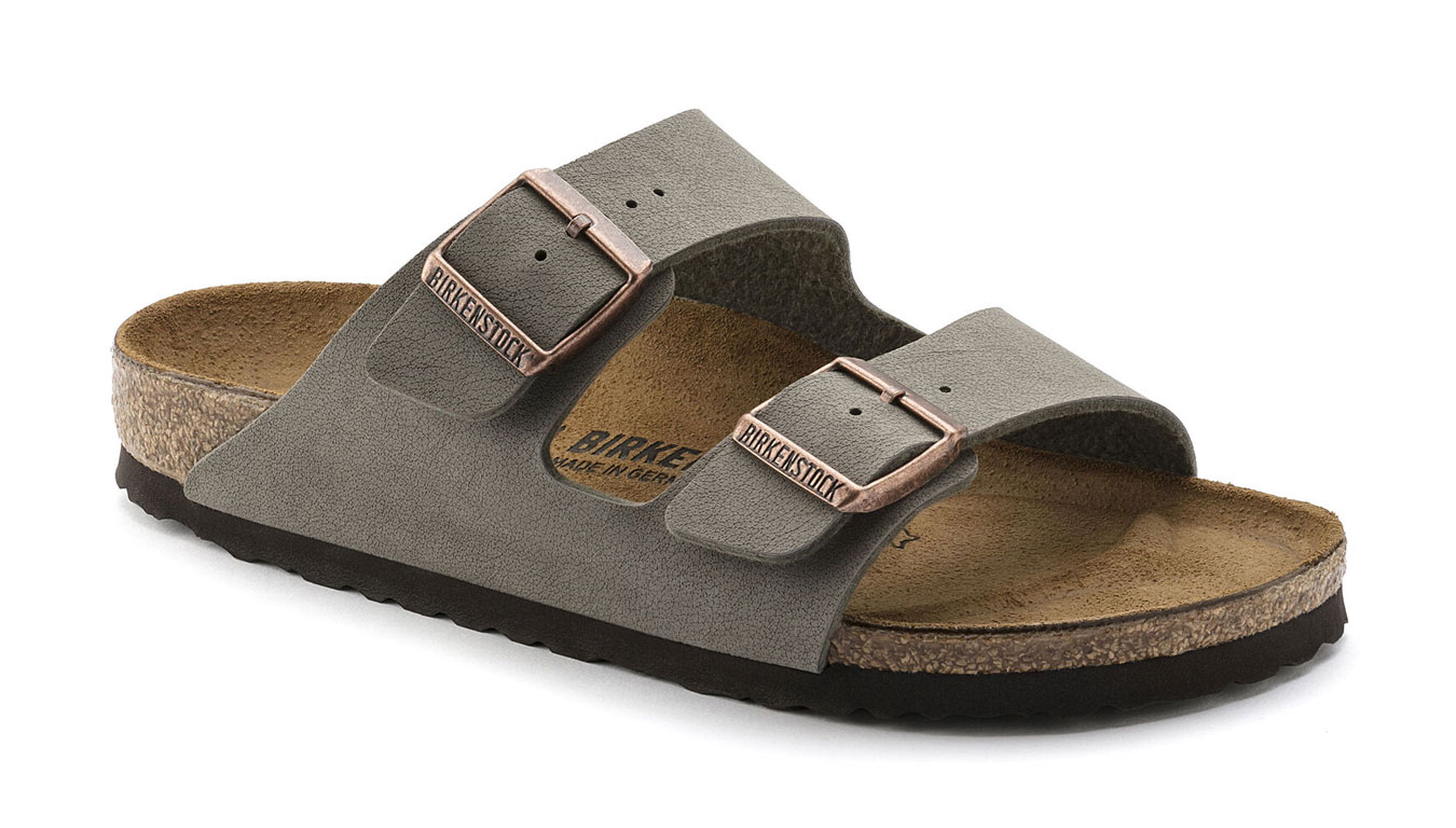 Image of Birkenstock Arizona Nubuck Stone Narrow Fit HR