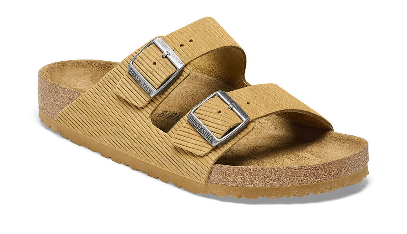 Image of Birkenstock Arizona Suede Corduroy Cork Narrow Fit RO