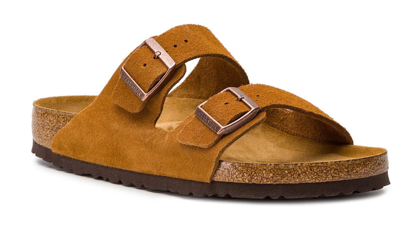 Image of Birkenstock Arizona Suede Leather Regular Fit Mink ESP