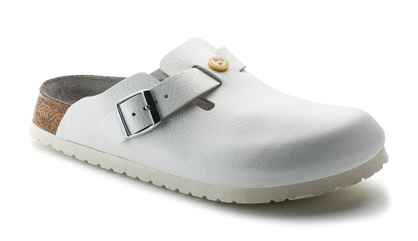 Image of Birkenstock Boston ESD Natural Leather Narrow Fit FR