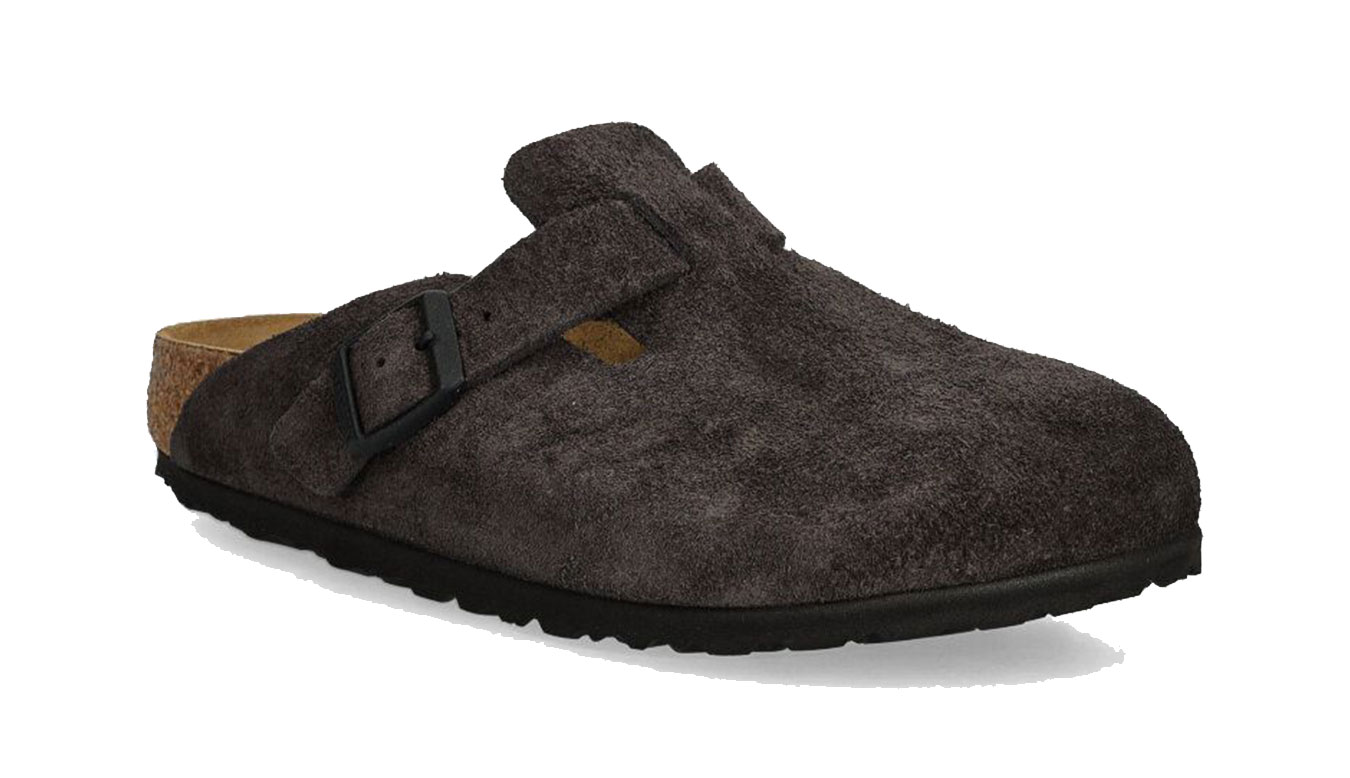 Image of Birkenstock Boston LEVE Velvet Grey Regular Fit FR