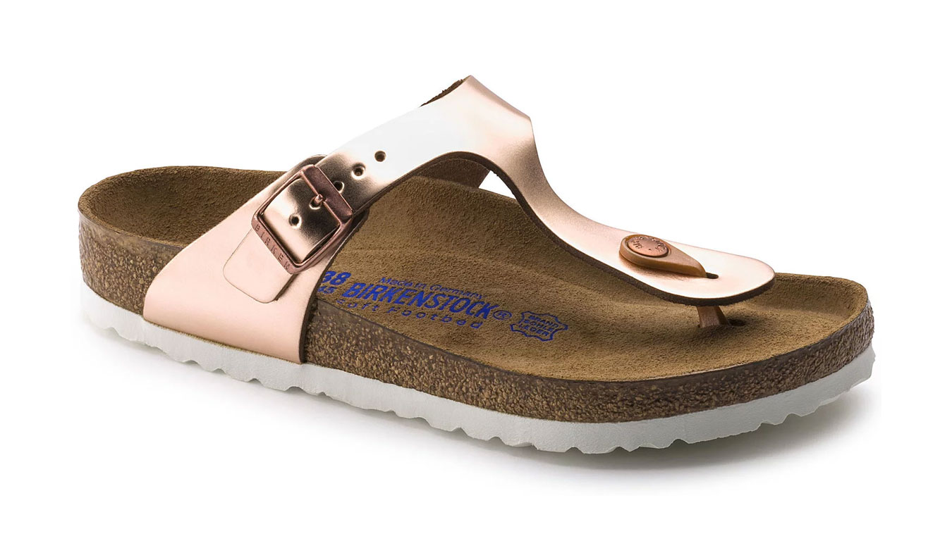 Image of Birkenstock Gizeh Birko-Flor Metallic Copper Regular Fit CZ