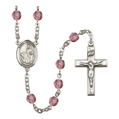 Image of Bliss St Dymphna Purple February Rosary 6mm