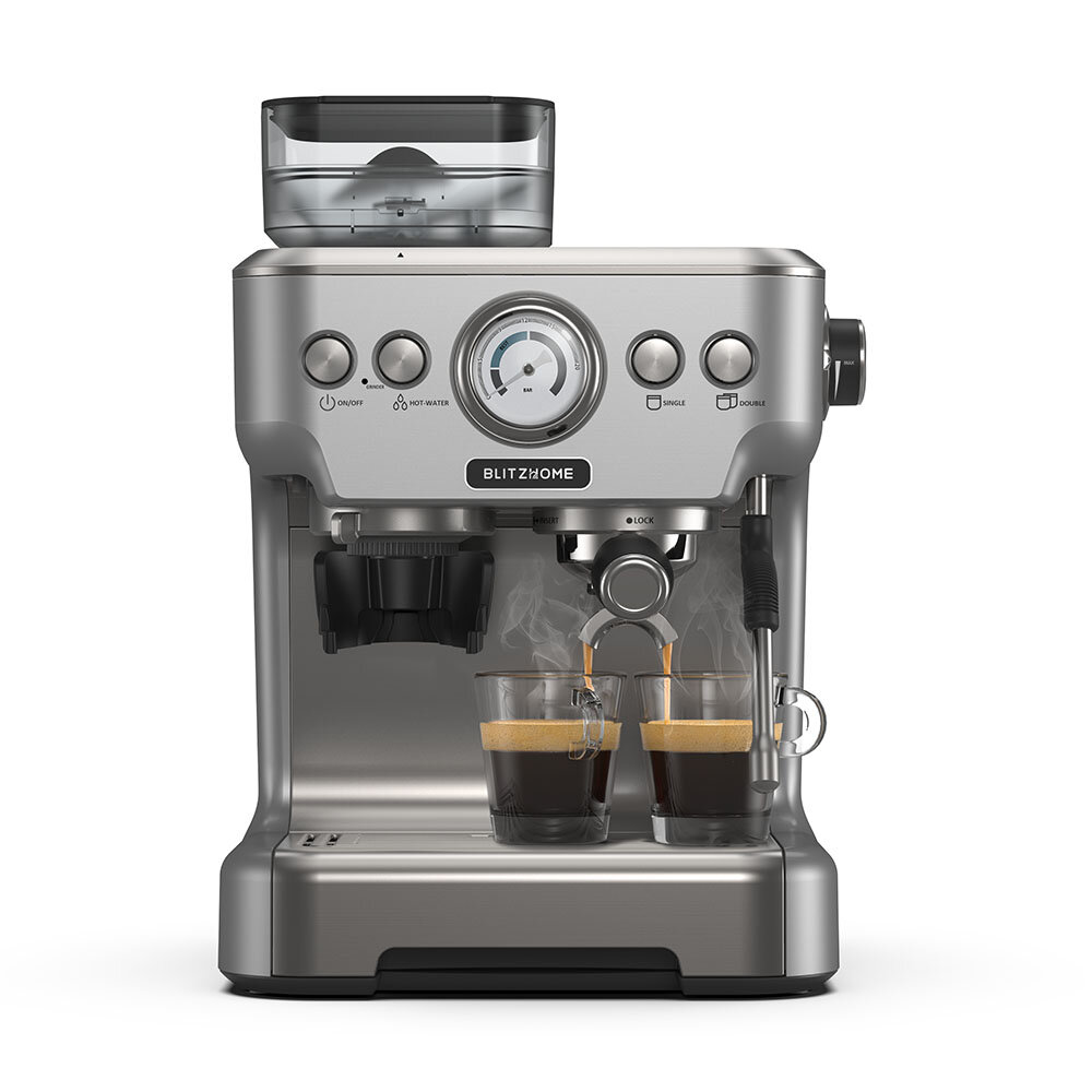 Image of BlitzHome® BH-CMM5 1620W 20Bar Professional Espresso Machine Coffee Maker PID Smart Temperature Control Conical Burr Gri